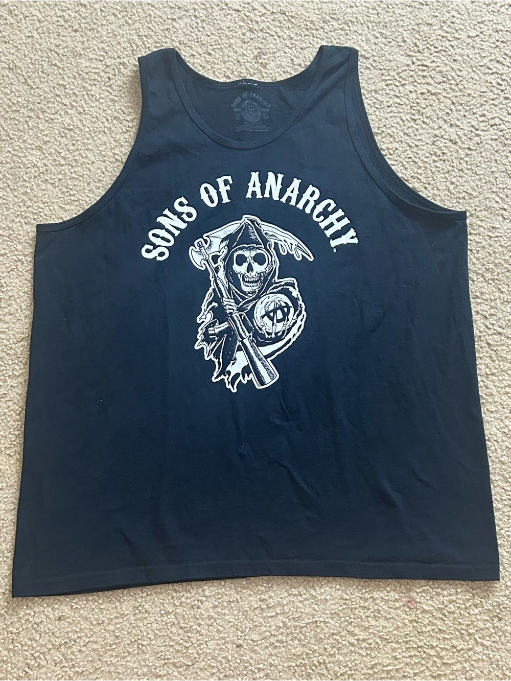 Authentic Sons Of Anarchy Samcro Tank Top SOA Biker Mens Shirt Sleeveless XL